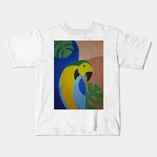 Abstract Macaw Parrot Kids T-Shirt